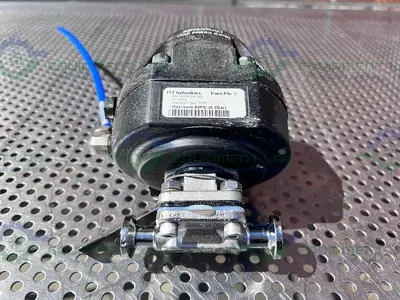 USED ITT PURE-FLO A208 DIAPHRAGM VALVES 90PSI W/  1/2"  SANITARY FITTING