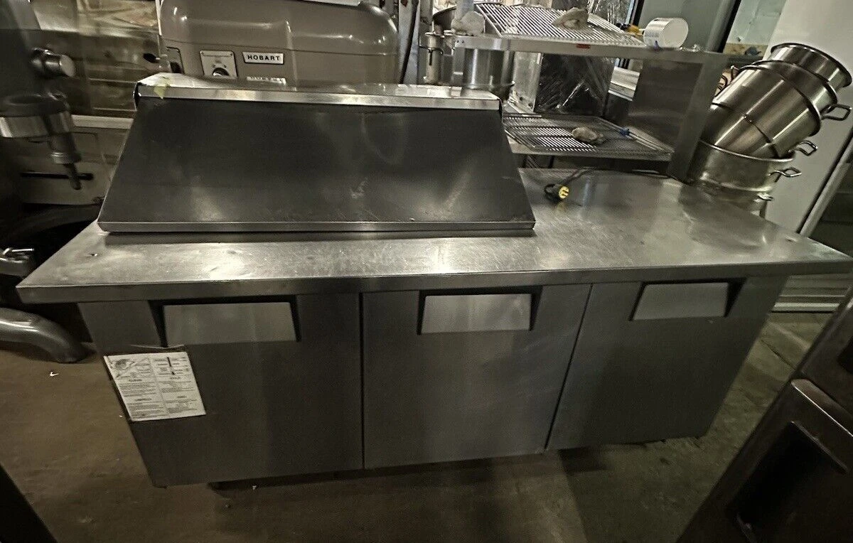 174-0181 True TSSU-72-18M-B-HC 72" Self Contained Salad Prep Table Cooler
