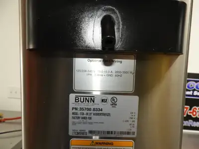 Used Bunn Used Bunn 35700.0034 Digital Tea Brewer 29 With Tray Brewing Equipment Illinois US | Falcon Restaurant Supply #1376539