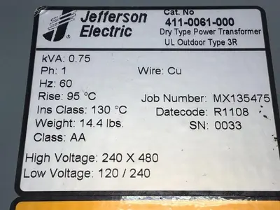 USED JEFFERSON ELECTRIC 411-0061-000