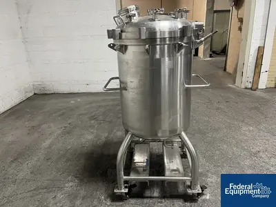 USED Stainless Fabrication 50 Gal Stainless Fab Receiver Tank, 316L S/S, 75#