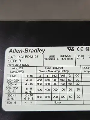 Used ALLEN BRADLEY 1492-PD31123 Terminal Blocks South Carolina US | Palmetto Automation #1543705
