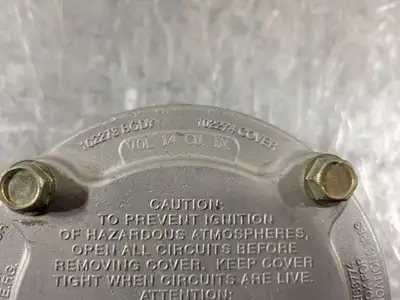 Hazardous Location IP83 Outlet Box, Body 102273 Cover 102274