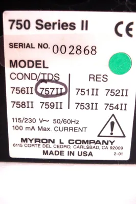 NEW MYRON COMPANY COND/TDS 757II MICROSIEMENS/CM