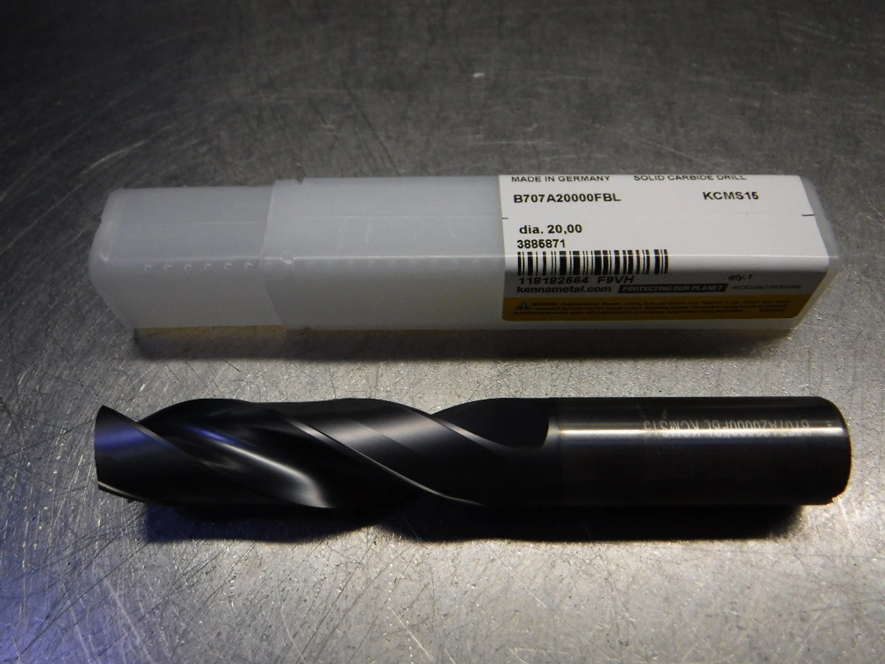 Kennametal 20mm Coolant Thru Carbide Drill B707A20000FBL KCMS15 (LOC1366B)