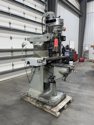 Bridgeport Step Pulley Vertical Knee Mill, 9” x 42” Table, 1 HP