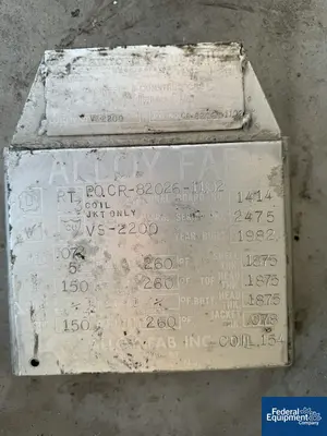 USED Alloy Fabricators 3,000 Gal Alloy Fab Kettle, 304 S/S, 5/150#