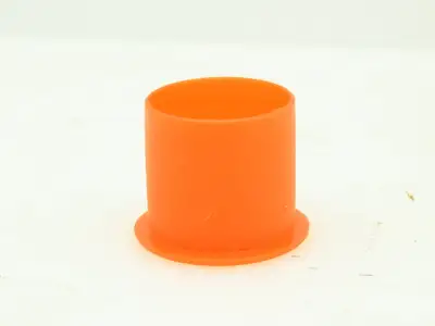 Caplugs 70-00917 E 7/8 A Flanged Cap STD Tread LDPE Orange Fits Over 7/8 OD Pipe