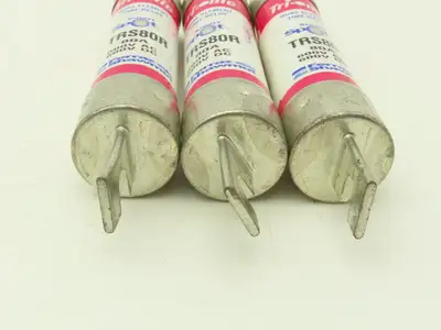 Ferraz Shawmut TRS80R Trionic Fuse 80 AMP 600V Time Delay Dual Element Lot of 3