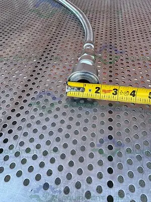 Unbranded Stainless Steel Braided Hose 63" w/ Threaded to 1" Sanitary Fitting