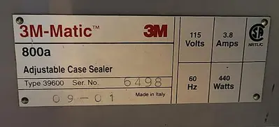 USED 2008 3M-MATIC 800-A