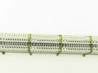 ABB Entrelec Mixed Size Terminal DIN Rail 2-Pole Lot of 117