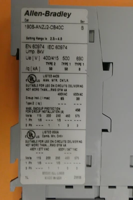 USED Allen-Bradley 140M-C2E-B40 SER B WITH 100-C09Z*10