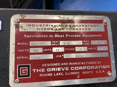 Used GRIEVE CABINET Heat Treating Units Ohio US | HGR 24 #1545818