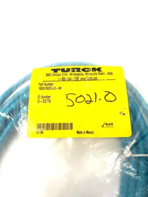 New | in-Stock Turck Industrial Ethernet Cable Male M12 4-Pin 4m Misc Electrical & Power Parts Michigan US | Maverick Industrial Sales #1401511