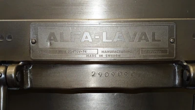 Alfa-Laval MRPX 214 TGV-74 warm milk separator, 316SS.