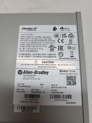 Used ALLEN-BRADLEY ALLEN BRADLEY STRATIX 2000 UNMANAGED ETHERNET SWITCH 1783-US8T SER A Network Switches | ND Industrial Surplus #1225454