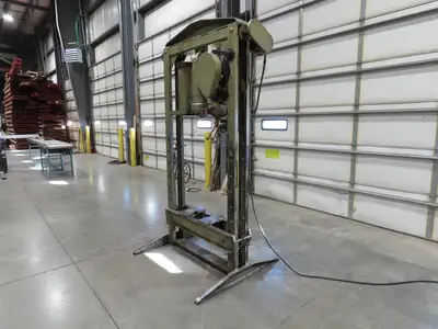 Hydraulic Press 20 Ton H Frame 120V Powered Pump Double Acting Cylinder