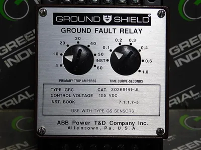 ABB 202K9141-UL Ground Shield Ground Fault Relay Type GRC 125VDC New