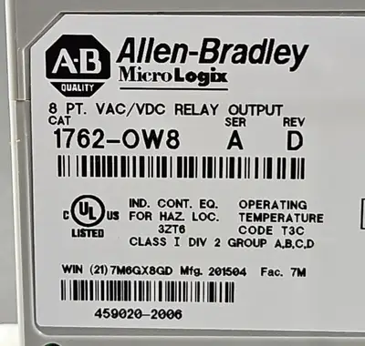 USED Allen-Bradley 1762-OW8