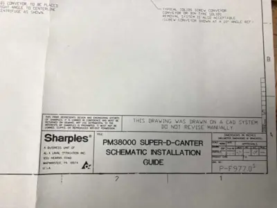 Sharples PM-38,000 Super-D-Canter centrifuge, 316SS.