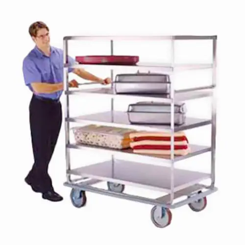 Lakeside 584 Queen Mary Cart - 4 Levels, 1000 lb. Capacity, Stainless, Flat Edges