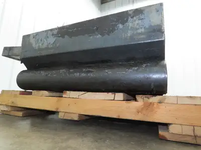 Enomoto 37"W x 8' 4"L Chip Conveyor 26"Belt 46"H Discharge 220V 3PH Chain Drive