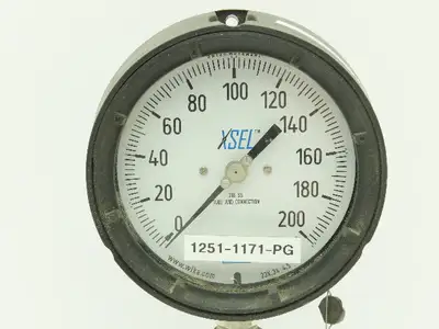 Ametek/TCI Tant Diaphragm F 5-5 Liquid Fill w/Wika XSEL 200PSI Pressure Gauge