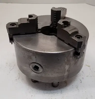 8-1/4" DIAMETER, 3 JAW LATHE CHUCK WITH 2.25" THROUGH HOLE AND D1-6 MOUNT TYPE