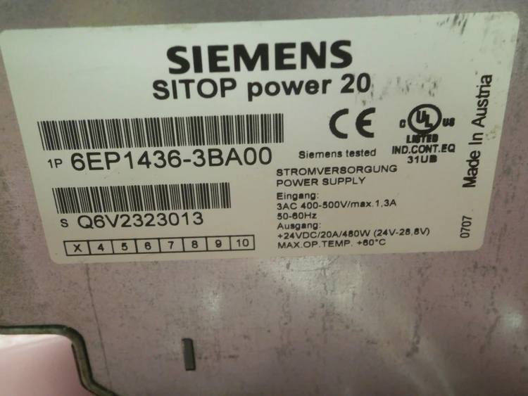 Used SIEMENS 6EP1436-3BA00 6EP1436-3BA00 PLC Processors Arizona US | ASSET CONVERSION SPECIALISTS, INC. #911632