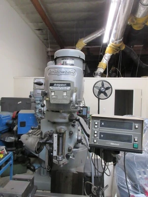 Bridgeport, vertical mill, digital read out, 2 HP, 240 V.