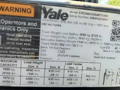 Used 2021 YALE ERC045VG Misc Forklifts Illinois US | Somerset Equipment Sales #1542808