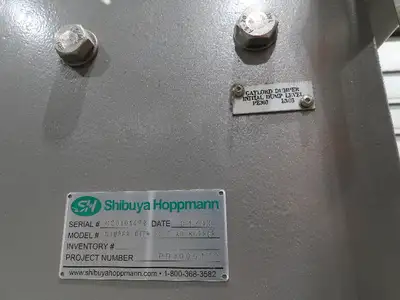Shibuya Hoppmann Norwalt Aerosol Can Puck Sorter Inserter Line w/ Feeder Hopper