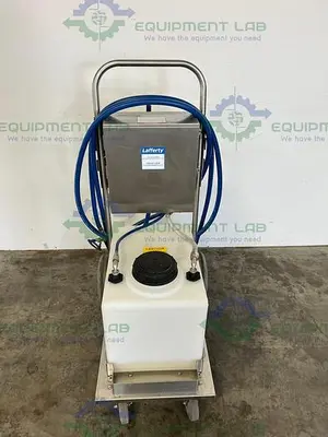 USED LAFFERTY PORTABLE 14 G AIRLESS FOAM HOSE DROP STATION  W/ NOCO BATTERY CHARGER