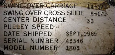 USED LODGE & SHIPLEY AVS 1408