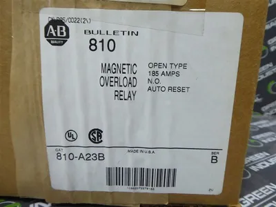 Allen Bradley 810-A23B Open Type Magnetic Overload Relay 185A Auto Reset New NIB