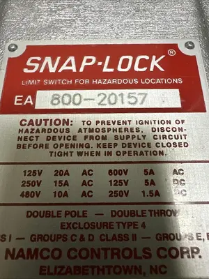 New | in-Stock NAMCO CONTROLS EA800-20157 Miscellaneous Equipment (Electrical & Power) Ohio US | Surplus Asset Holdings #1210244
