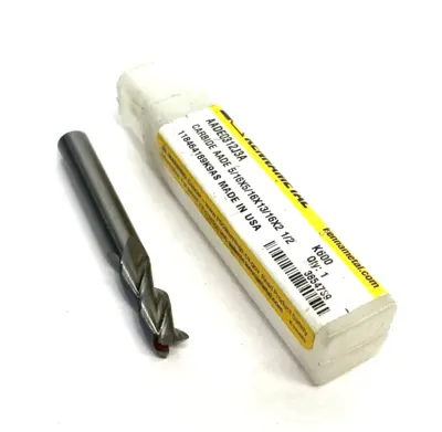 3854739 | Kennametal  KenCut™ Square End Mill 3 Flutes Plain Shank AADE0312J3A - New – Open box