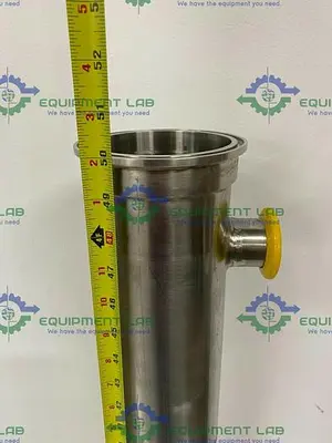 USED SOMMER & STRASSBURGER 4" SANITARY X 50" L 9.5 LITER FILTER HOUSING COLUMN 290PSI