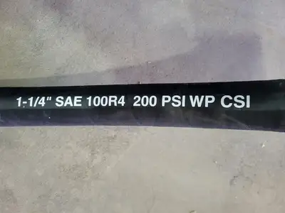 1-1/4" SAE 100R4 Suction Hose 31" Length