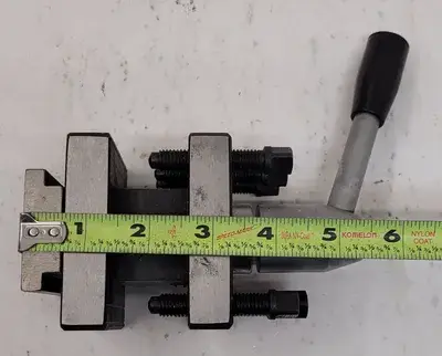 4-WAY LATHE TOOL POST H: 6-3/4” OVERALL W: 3.15IN L: 3.15IN GAP: 1-1/4IN BASE: .72IN