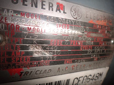 TECO 10 hp, 1800 rpm, 236Z frame, Dual Shaft motor