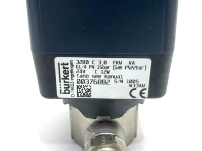 USED BÜRKERT PROPORTIONAL GLOBE VALVE 3280-CM-03,0FFVAGM82-024DC12-10-B4-1I-IX