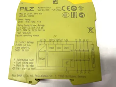 USED PILZ SAFETY RELAY 750104 NO TERMINALS DAMAGED DIN LATCH