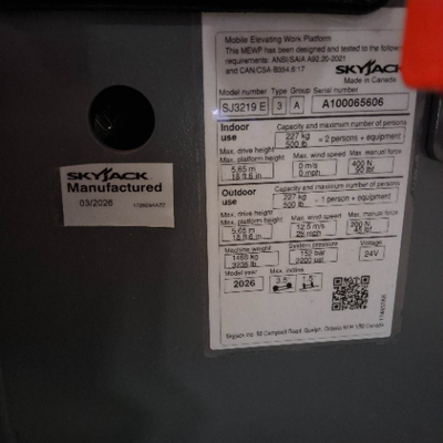 NEW 2026 Skyjack SJ3219E