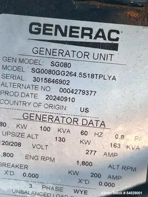 Used GENERAC SG080 Generators Illinois US | Aaron Equipment #1261763