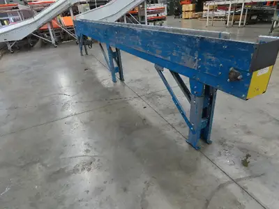 New London Engineering 8"x 20' Plastic Roller Belt Accumulating Conveyor 30 FPM
