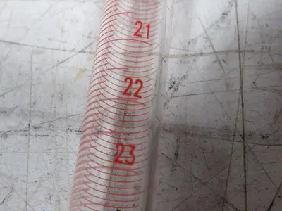 PYREX 2103 50 34543-23 Glass 50mL Burette No Stopcock Plug Graduated Laboratory