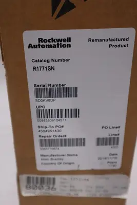 Allen Bradley 1771-SN I/O Scanner Module - ROCKWELL REMANUFACTURED - STK GF826
