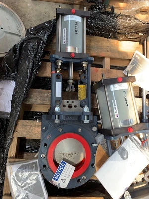 6" Fabri-Valve model XS-150 ULV Knife Gate Valve, Air Operated, New Storeroom Spare